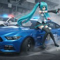 マスタングFBIパトロールカーと初音ミク 2枚目