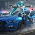 マスタングFBIパトロールカーと初音ミク 4枚目