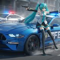 マスタングFBIパトロールカーと初音ミク 3枚目