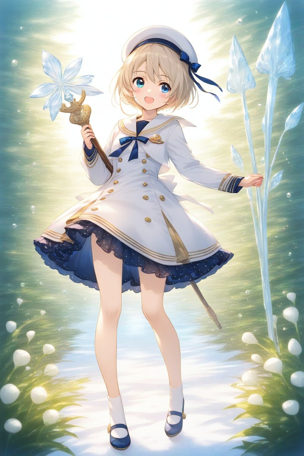 花と少女と、光