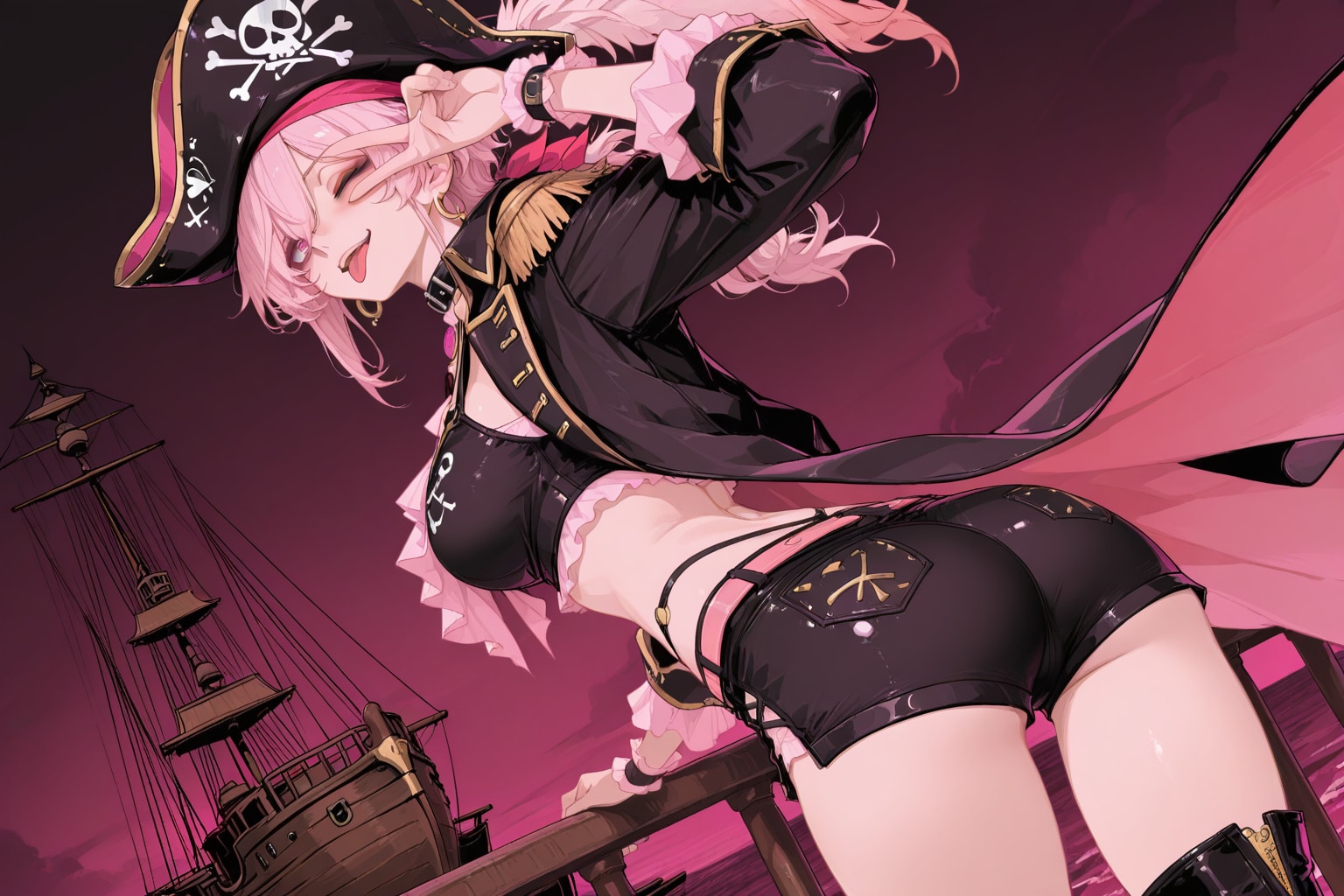 おっパイレーツな残念美人のピンクな魔王様(てへぺろ風)