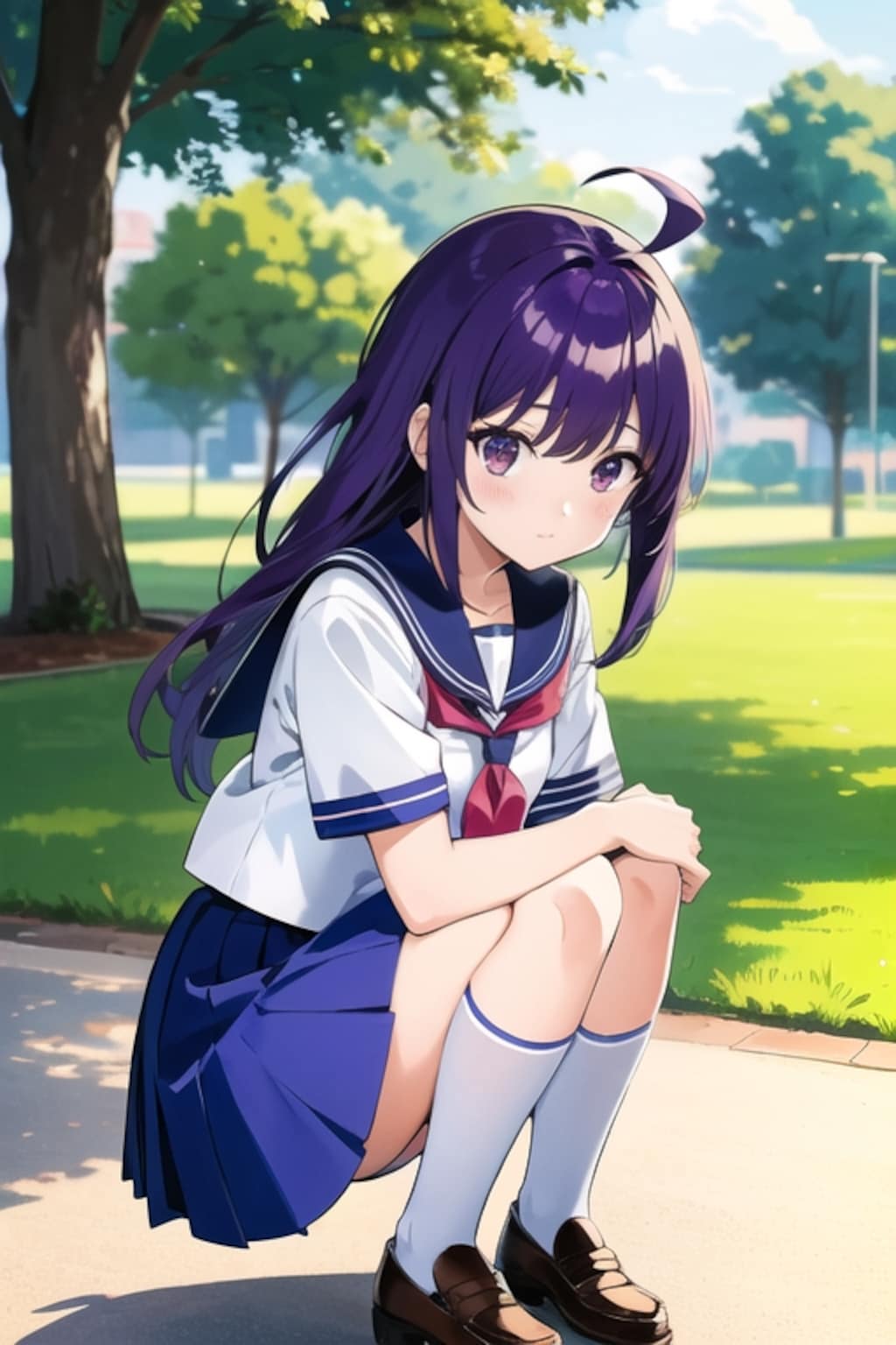 しゃがみセーラー