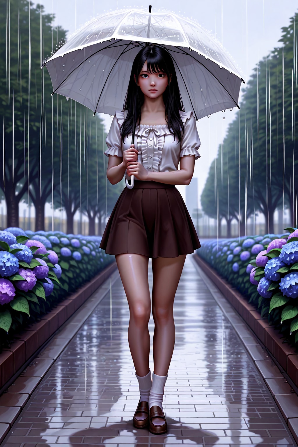 雨の公園