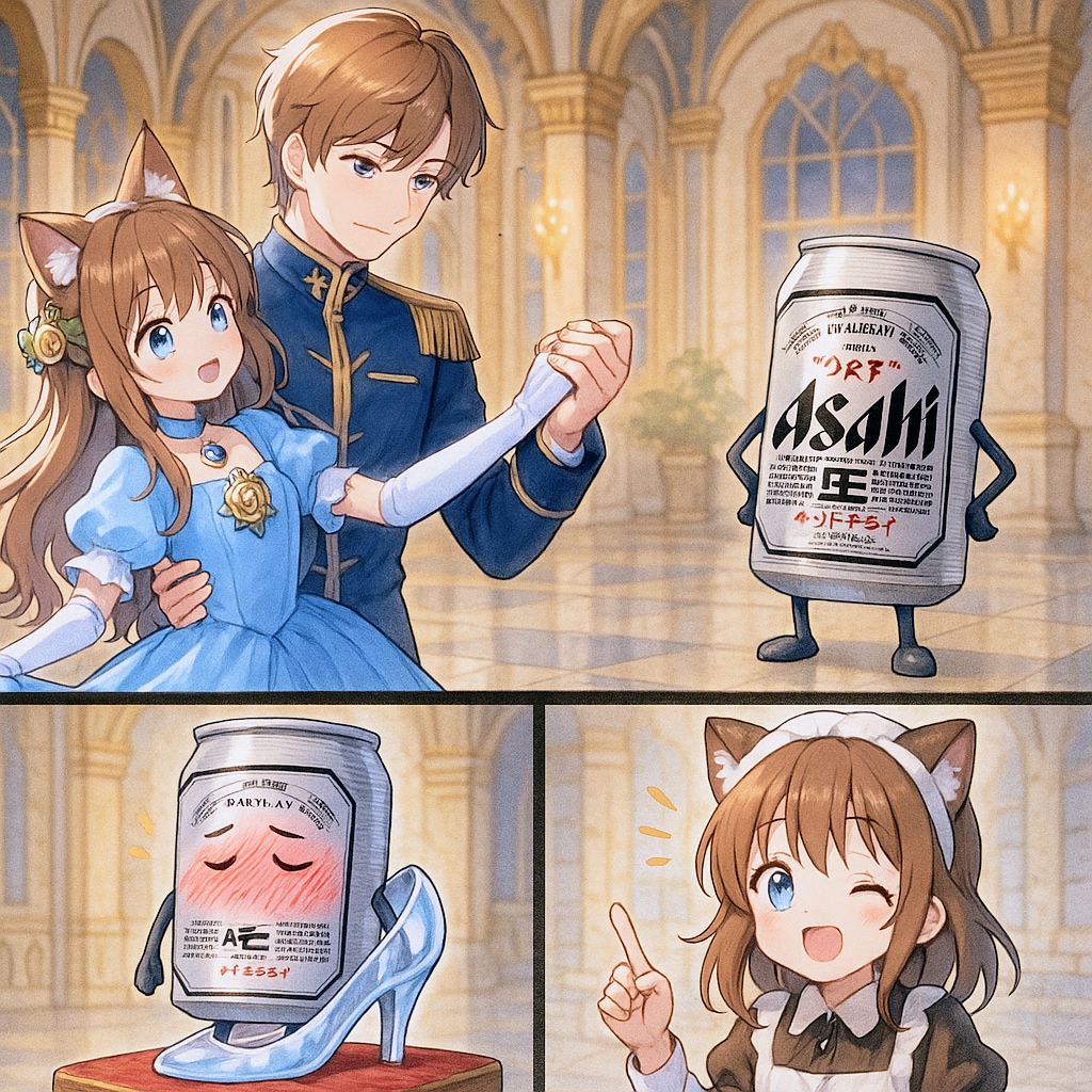 ガラスの靴と小さな女の子