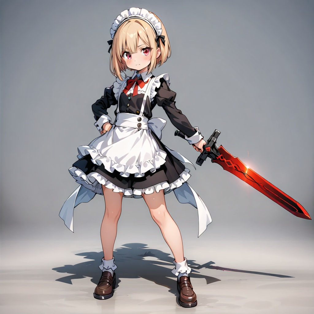 剣を持つメイドちゃん