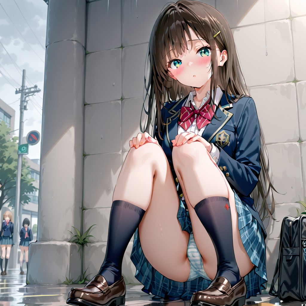 雨宿り？