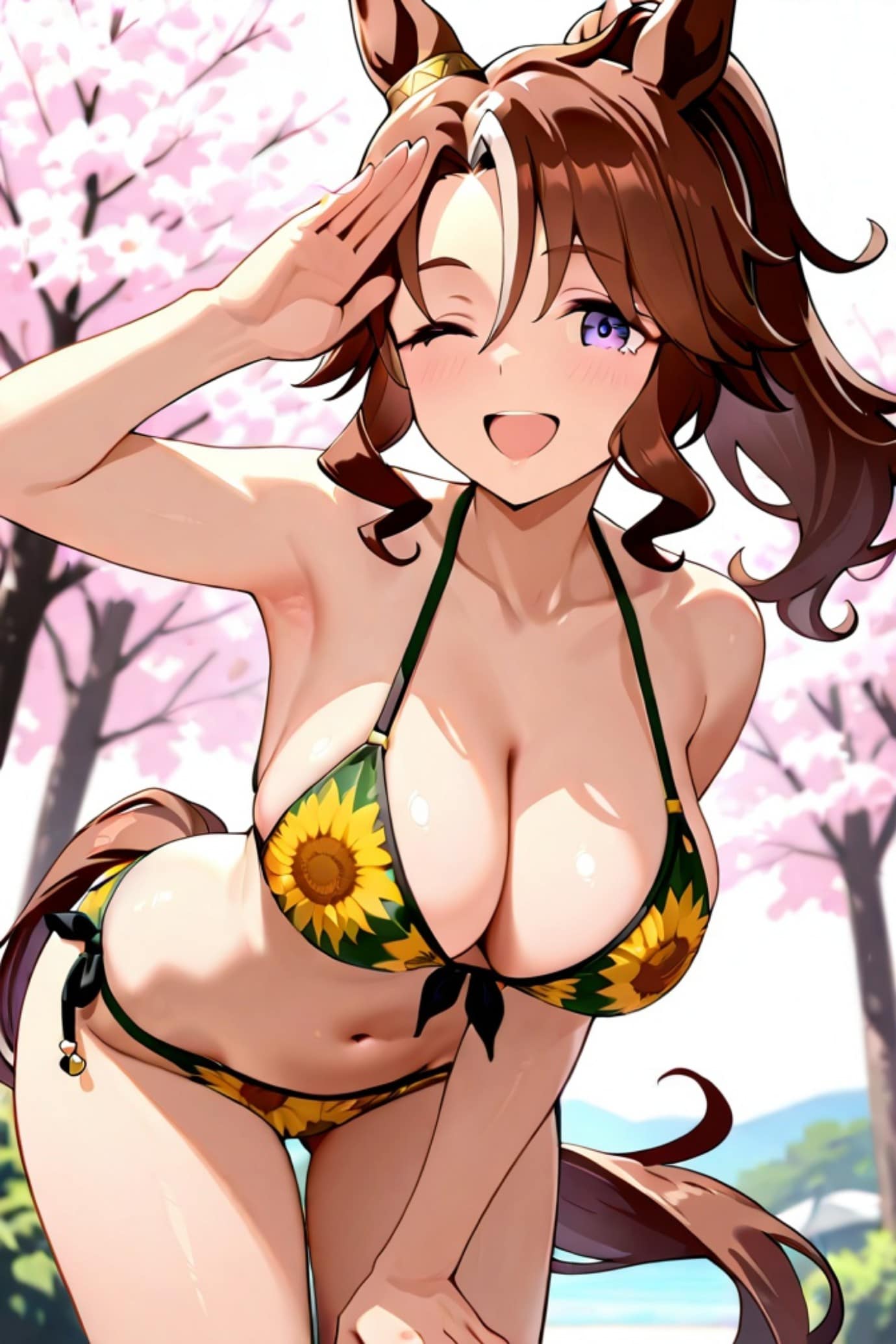 水着のメジロパーマー