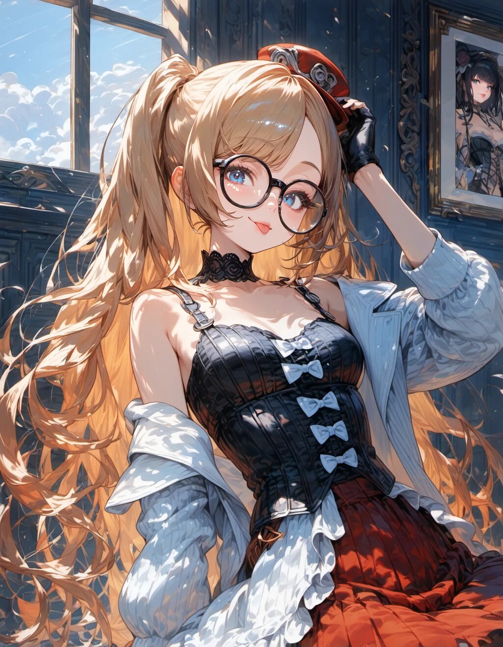 The Girl Behind the Round Glasses
