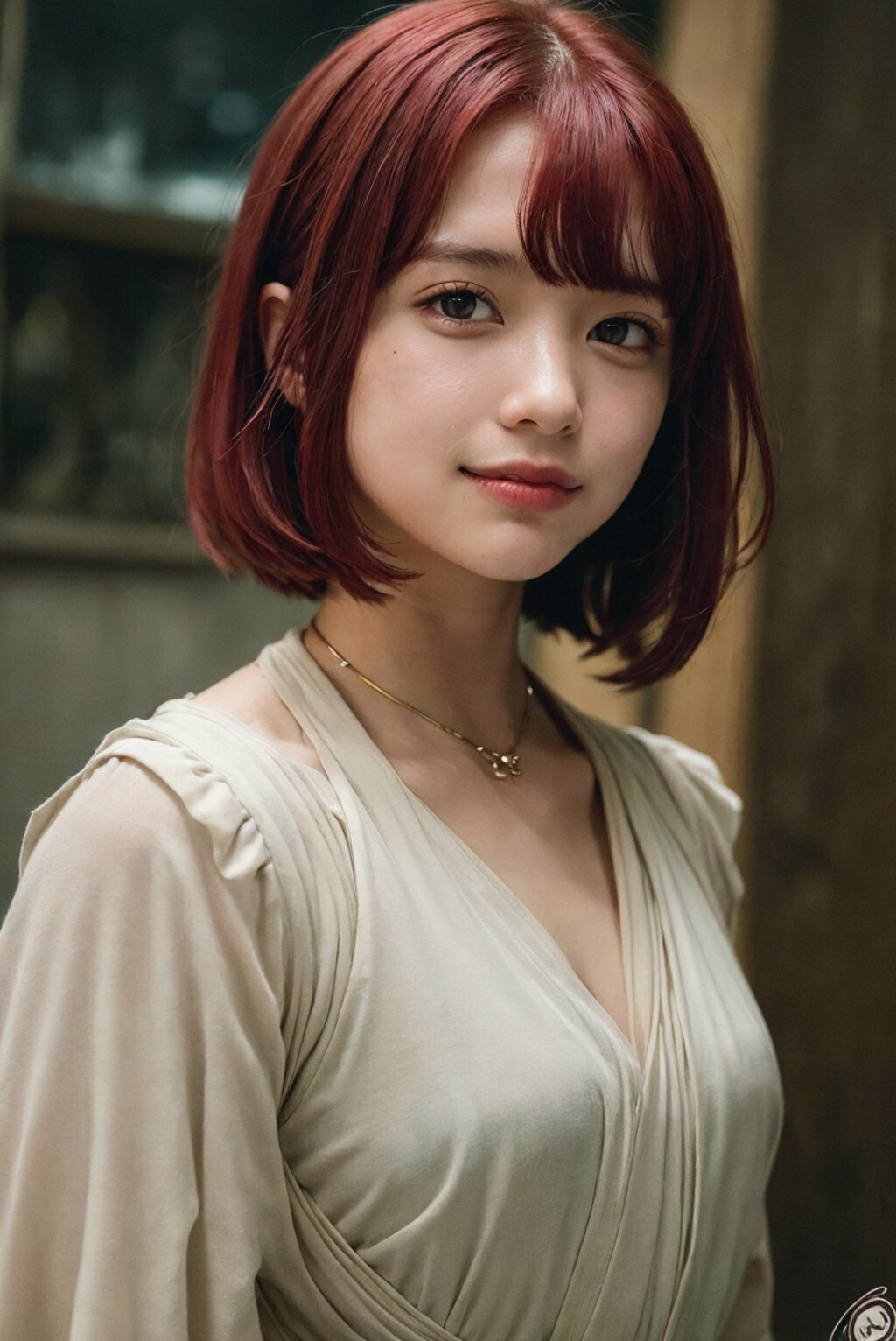 赤い髪の巫女
