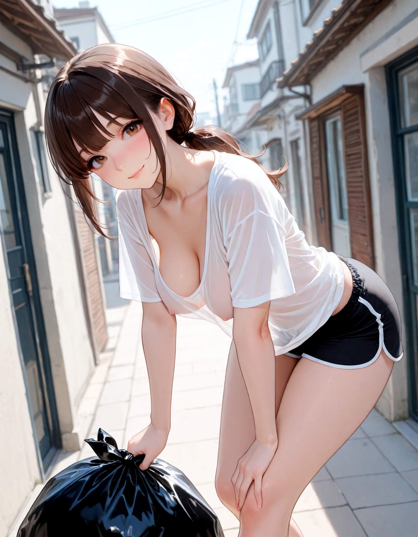 ゴミ置き場でいつも会う目のやり場に困る奥さん