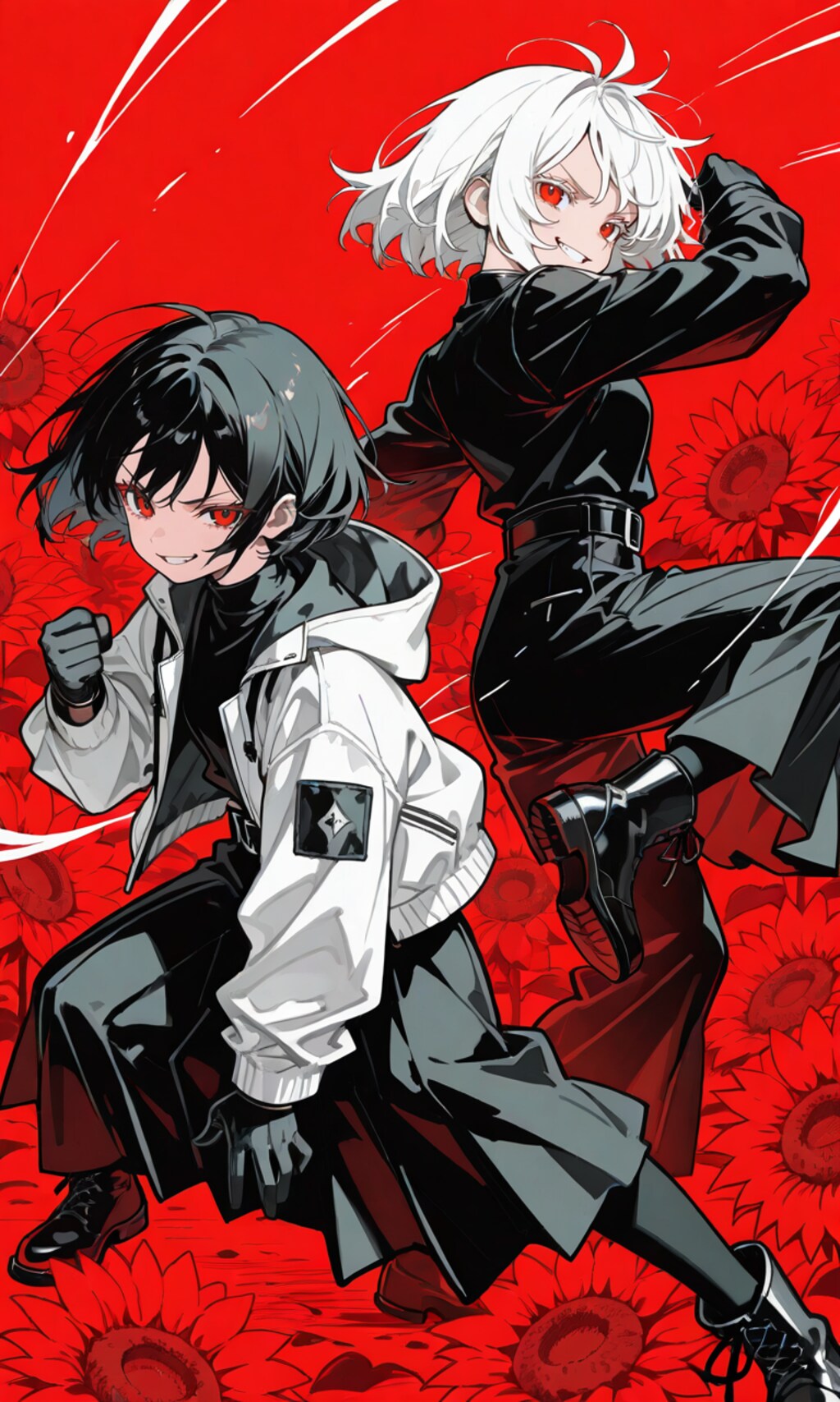 ひまわり畑で戦って