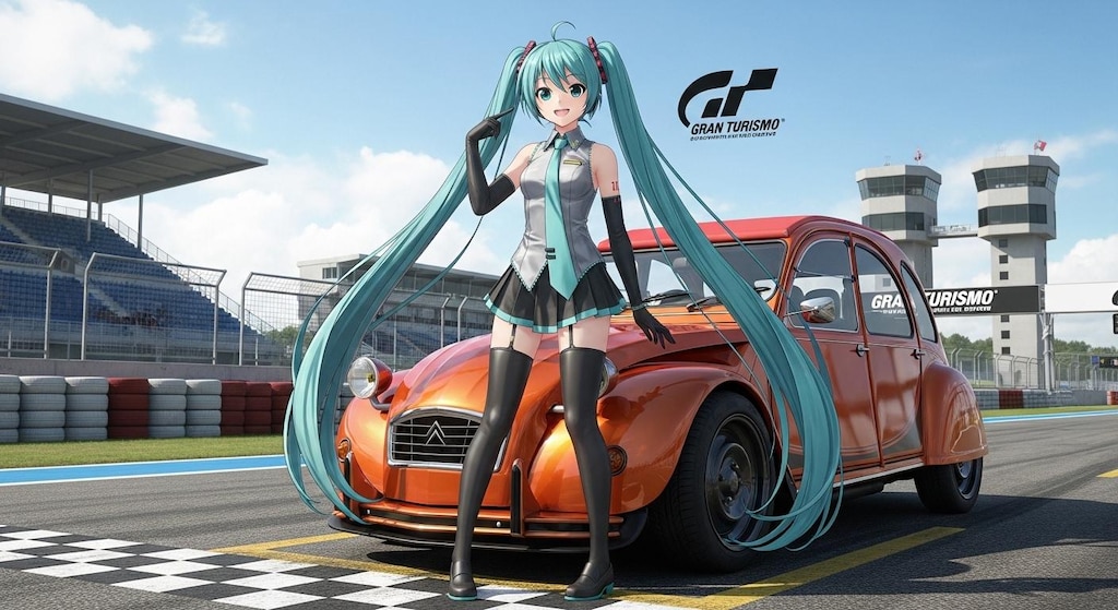 初音ミクとシトロエン2CV