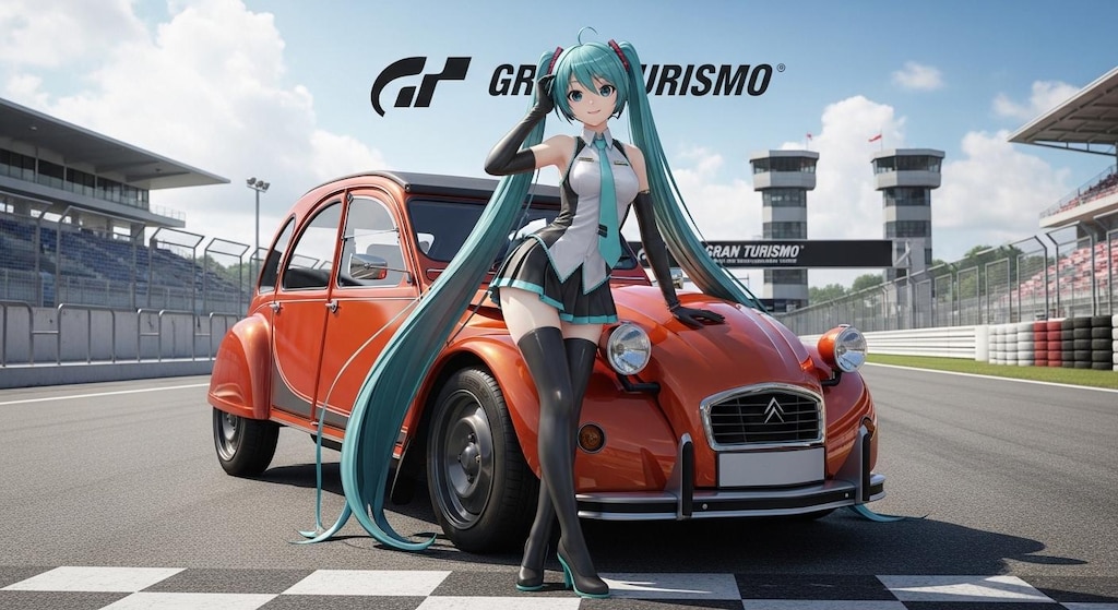 初音ミクとシトロエン2CV