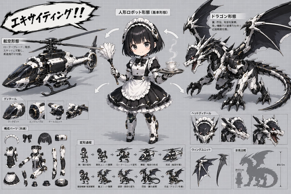トリプルch... 黒髪ボブカットメイドさん