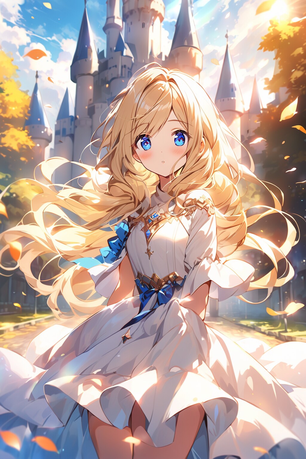 お城の前で | の人気AIイラスト・グラビア