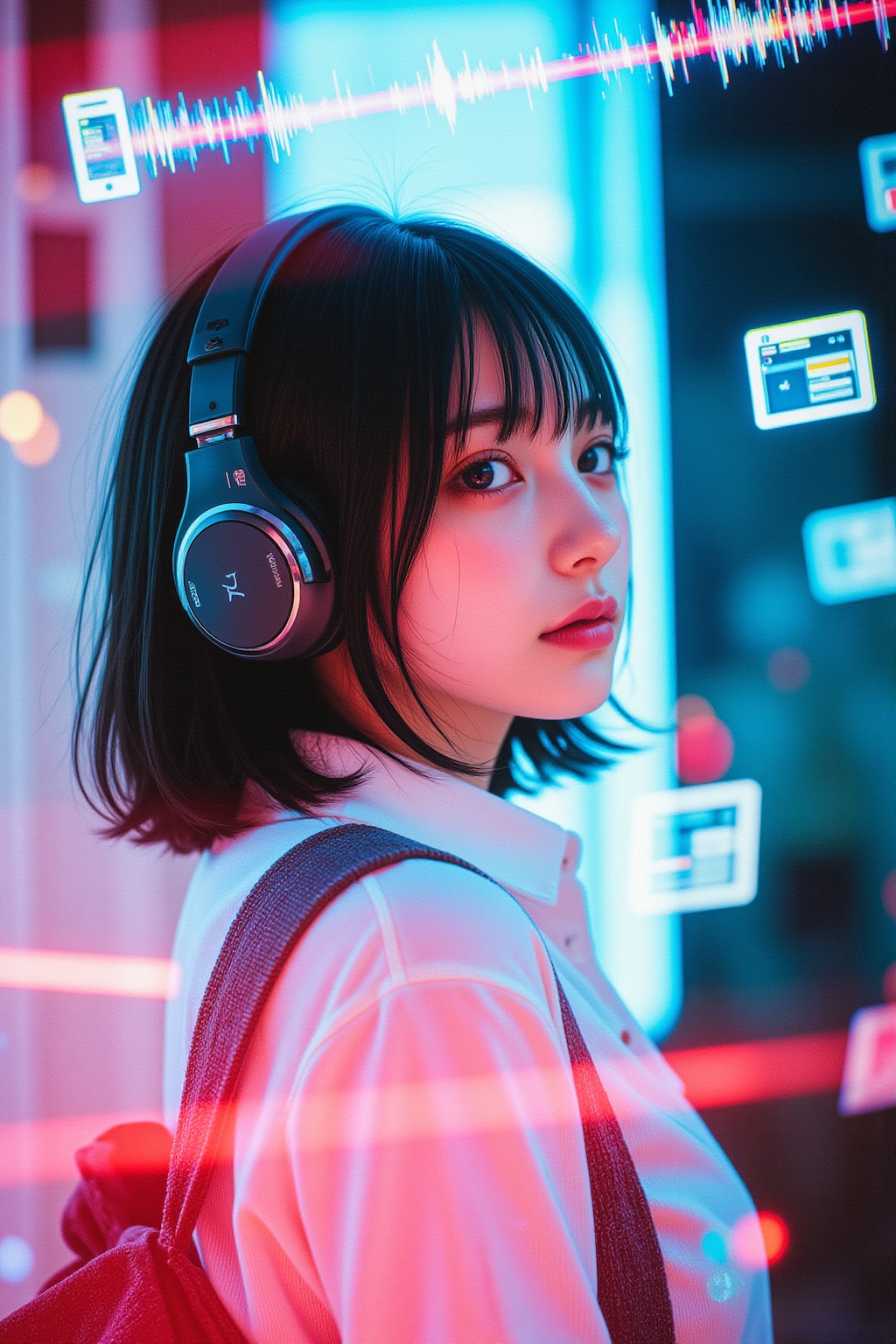 ヘッドホン女子