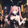 ピンク髪のバニーガール 2枚目