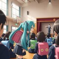 ミクちゃんお母さんと小学校へ 3枚目