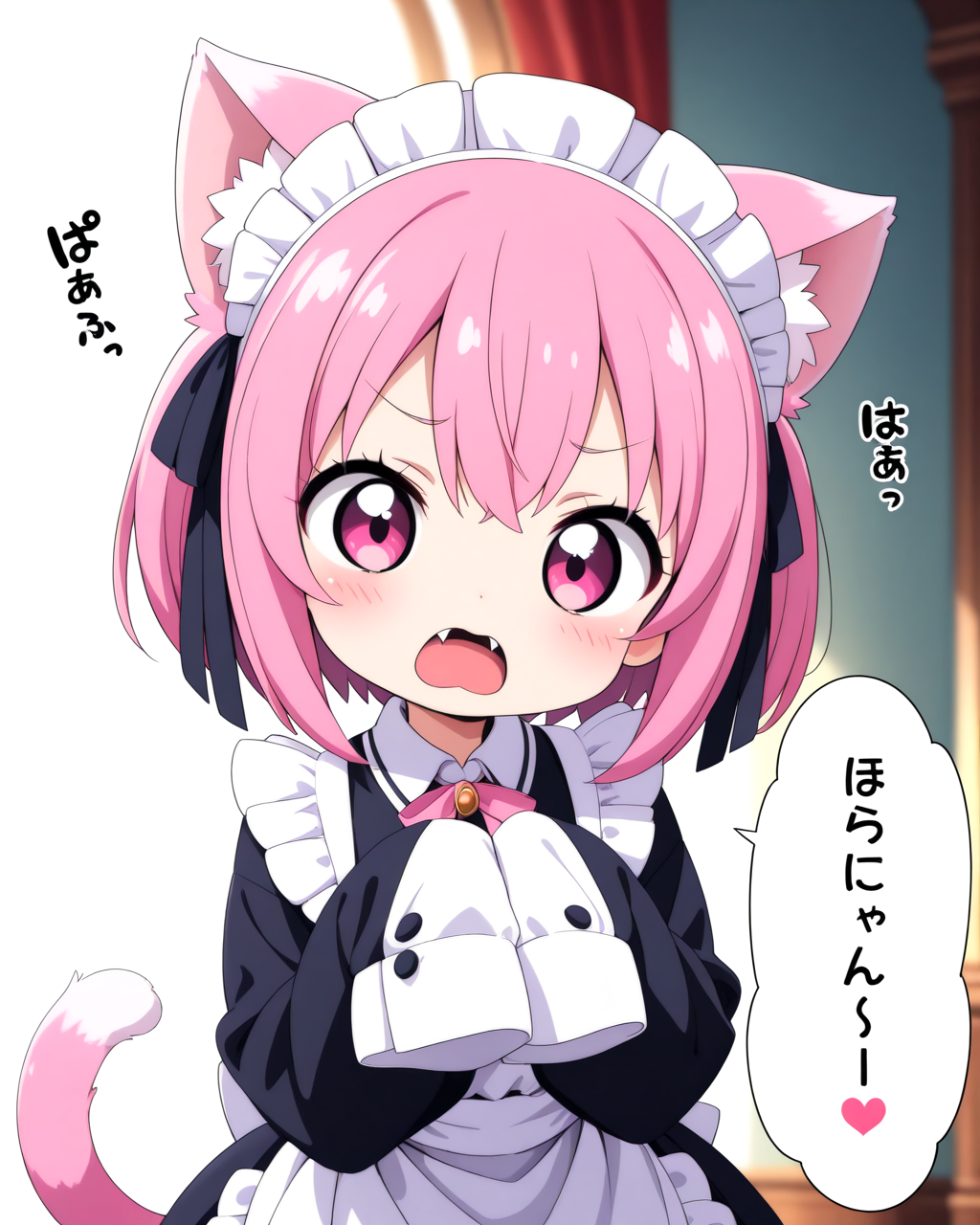 御主人さみゃ～！！メイド服のサイズが合わにゃいですぅ～！！