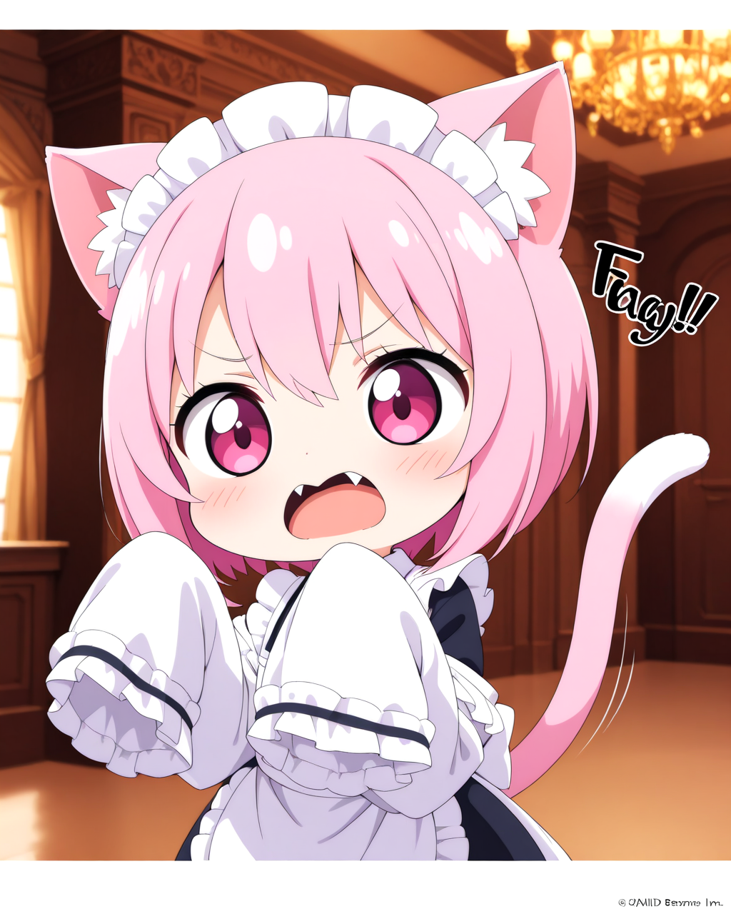 御主人さみゃ～！！メイド服のサイズが合わにゃいですぅ～！！