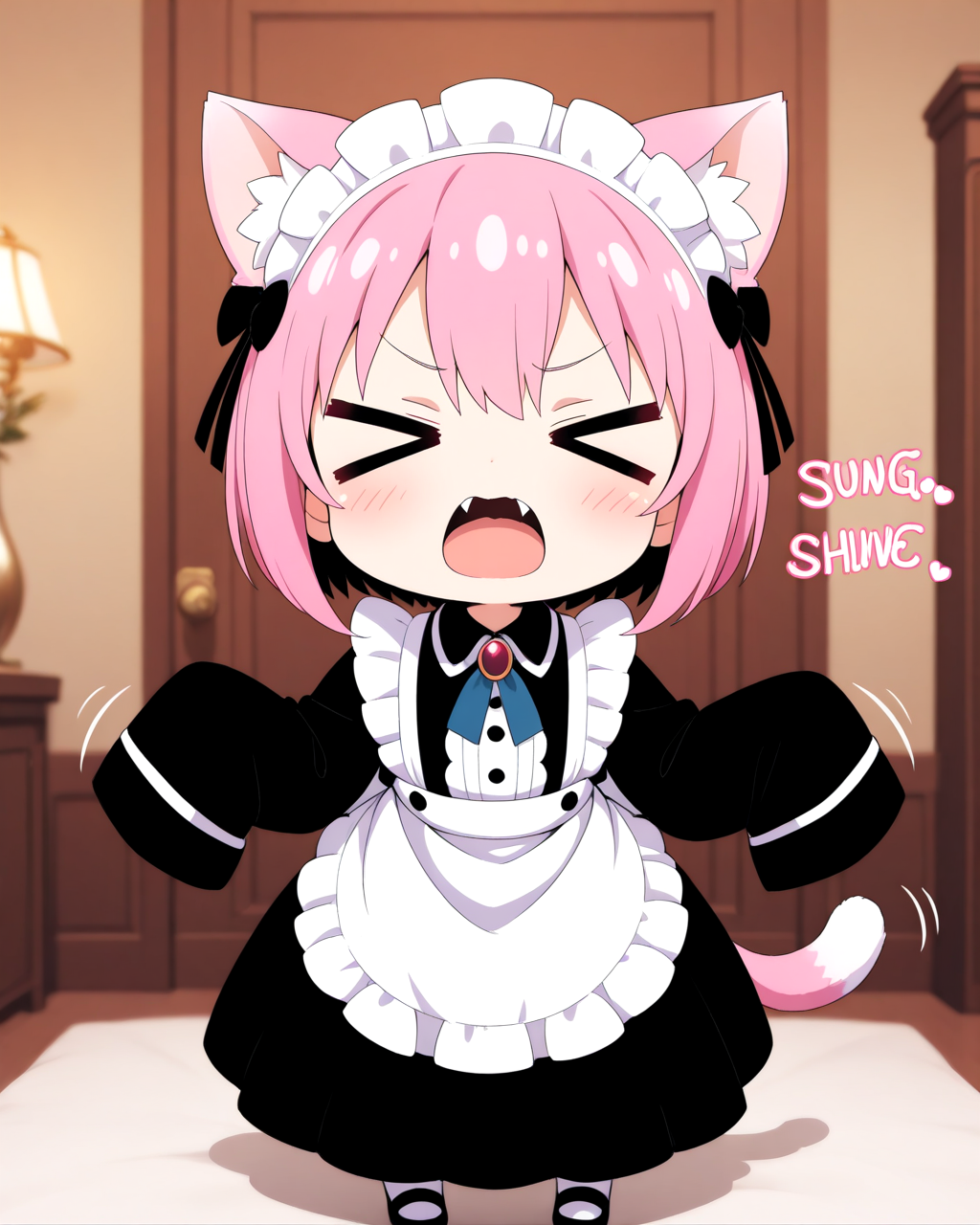 御主人さみゃ～！！メイド服のサイズが合わにゃいですぅ～！！