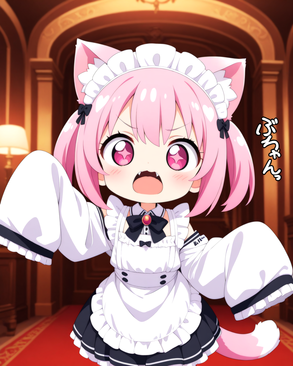 御主人さみゃ～！！メイド服のサイズが合わにゃいですぅ～！！