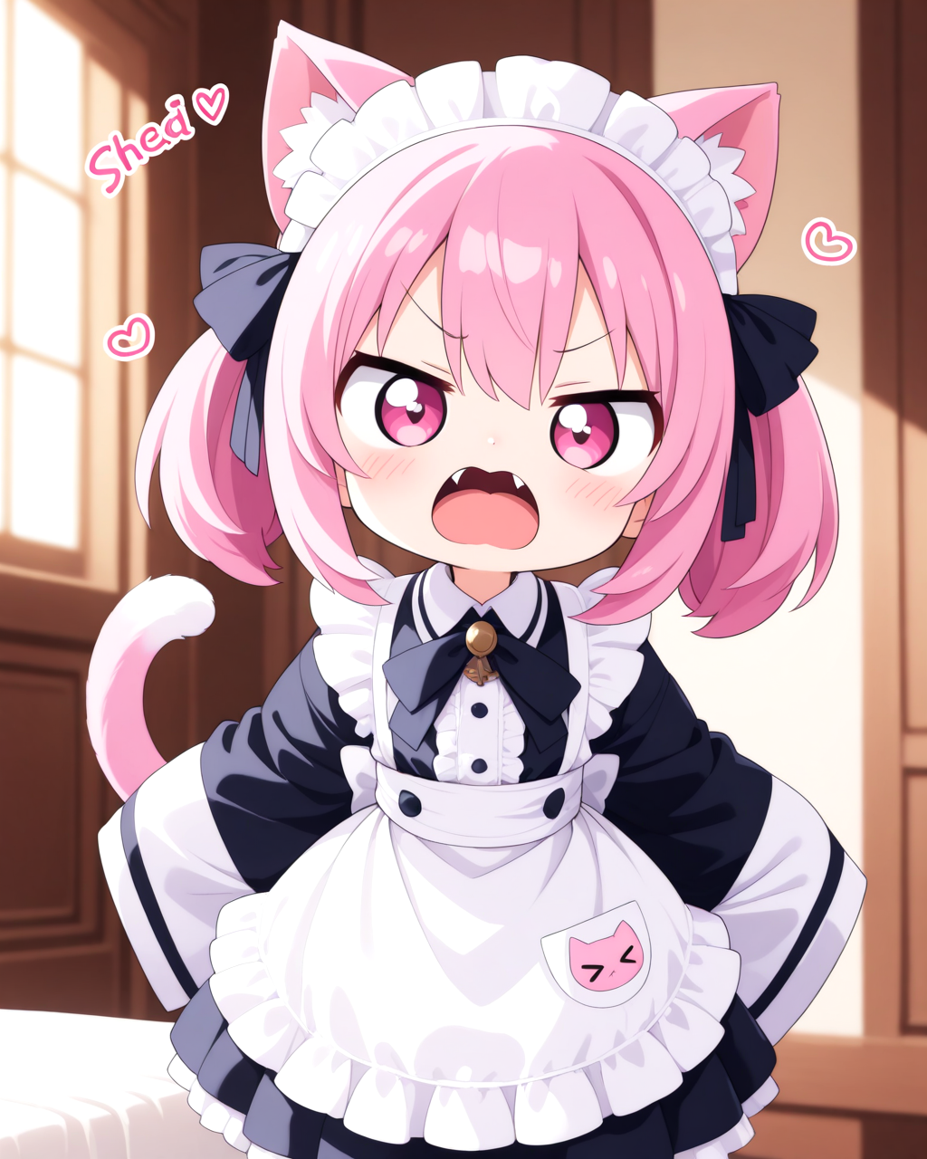 御主人さみゃ～！！メイド服のサイズが合わにゃいですぅ～！！