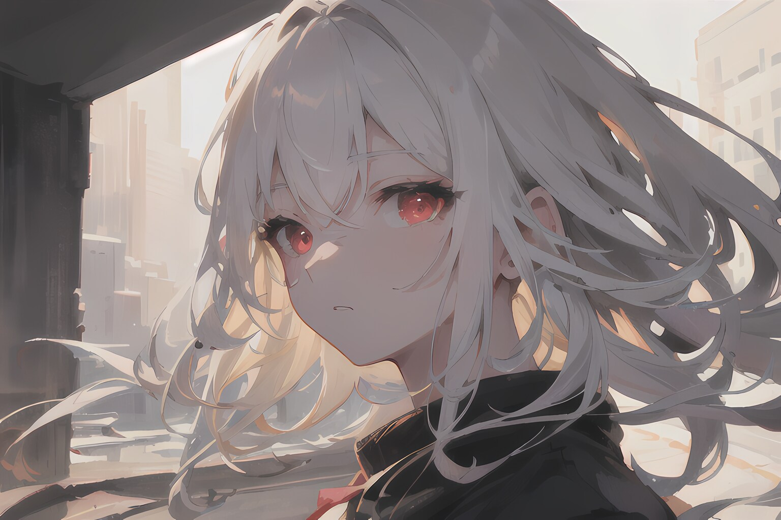 銀髪赤眼の少女