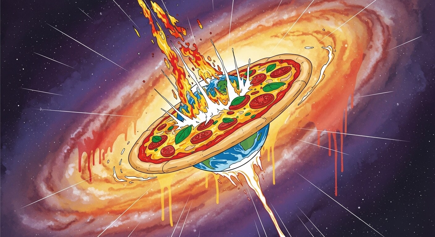 地球とピザ | の人気AIイラスト・グラビア