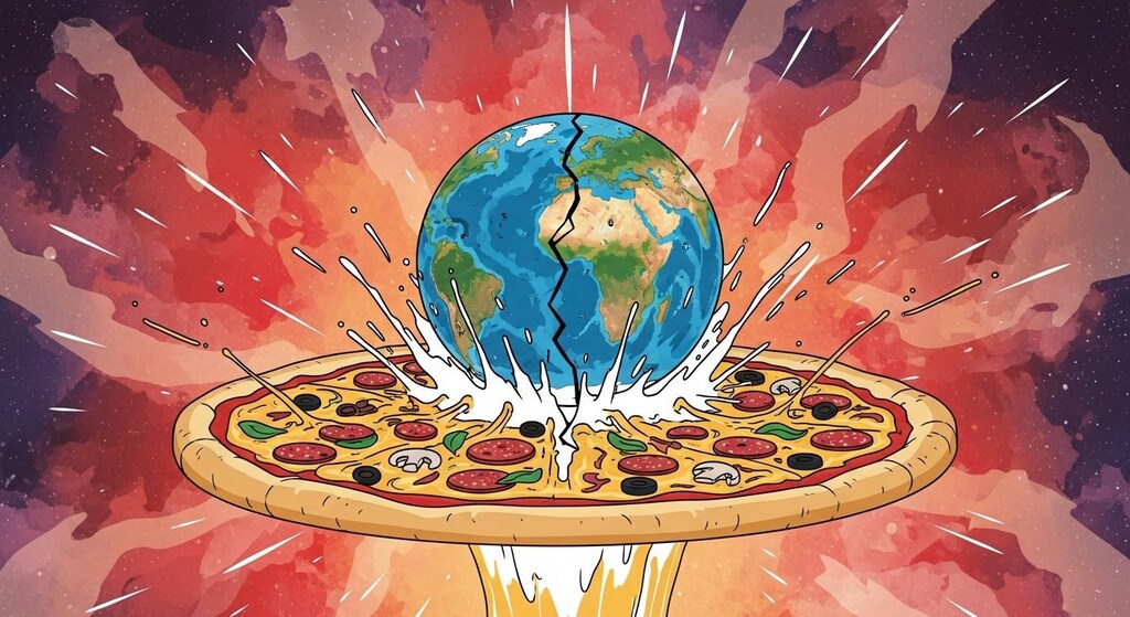 地球とピザ