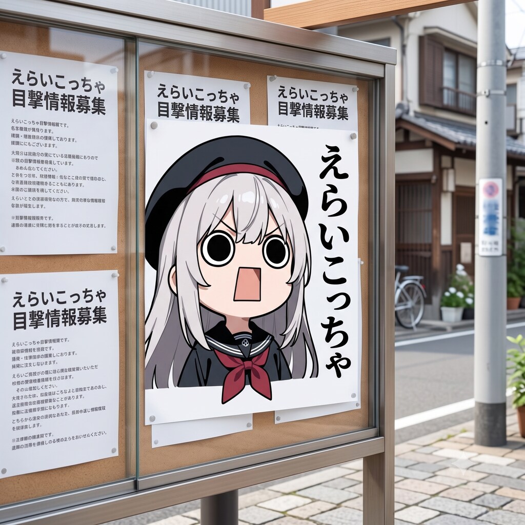 張り紙えらいこっちゃ嬢