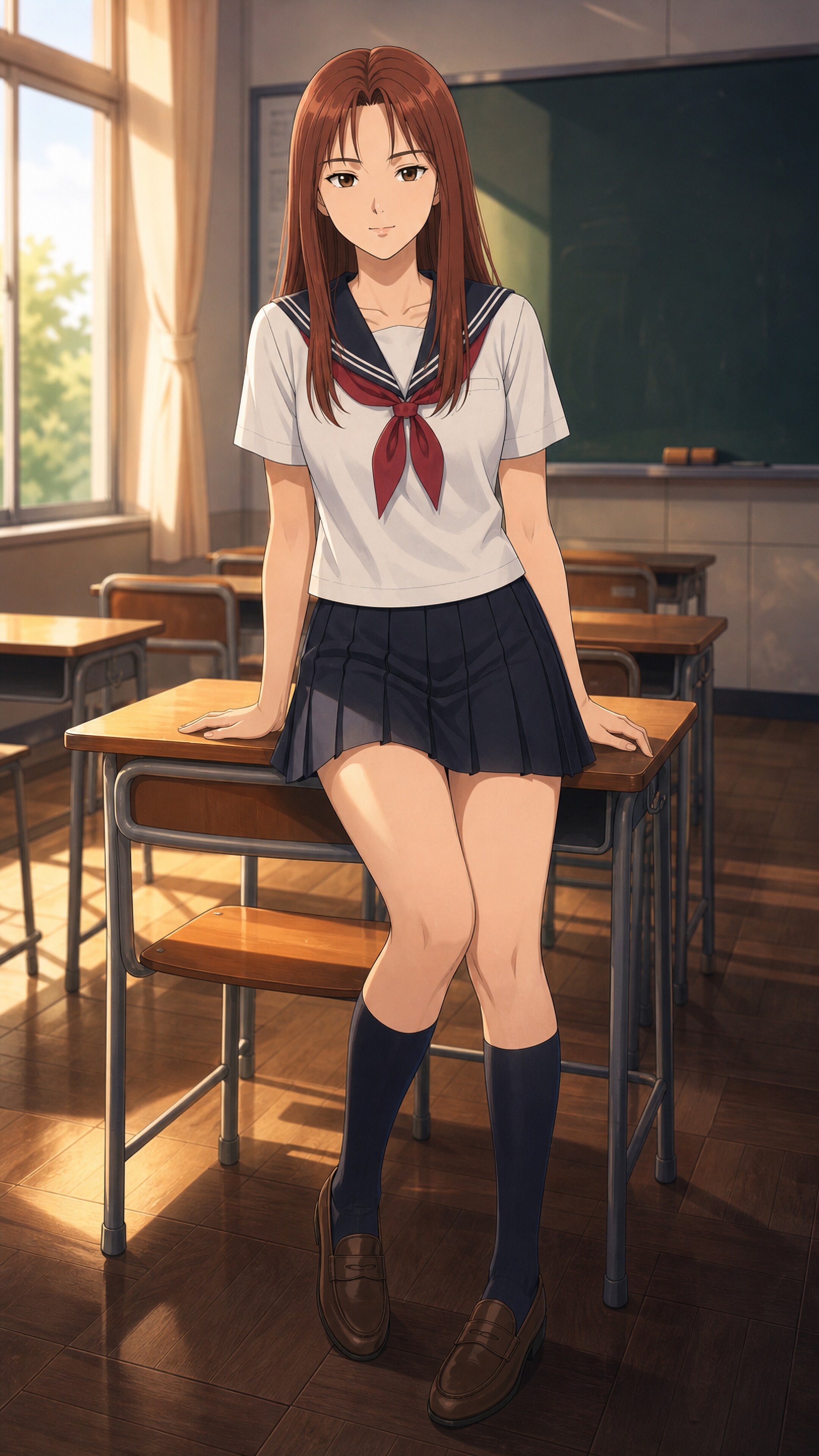 放課後、光がほどける席 | の人気AIイラスト・グラビア