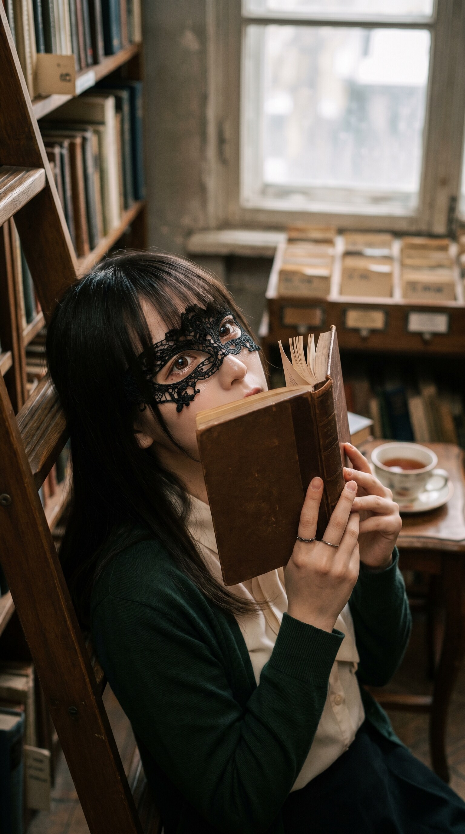 The Librarian Who Hid Her Name in Lace | の人気AIイラスト・グラビア