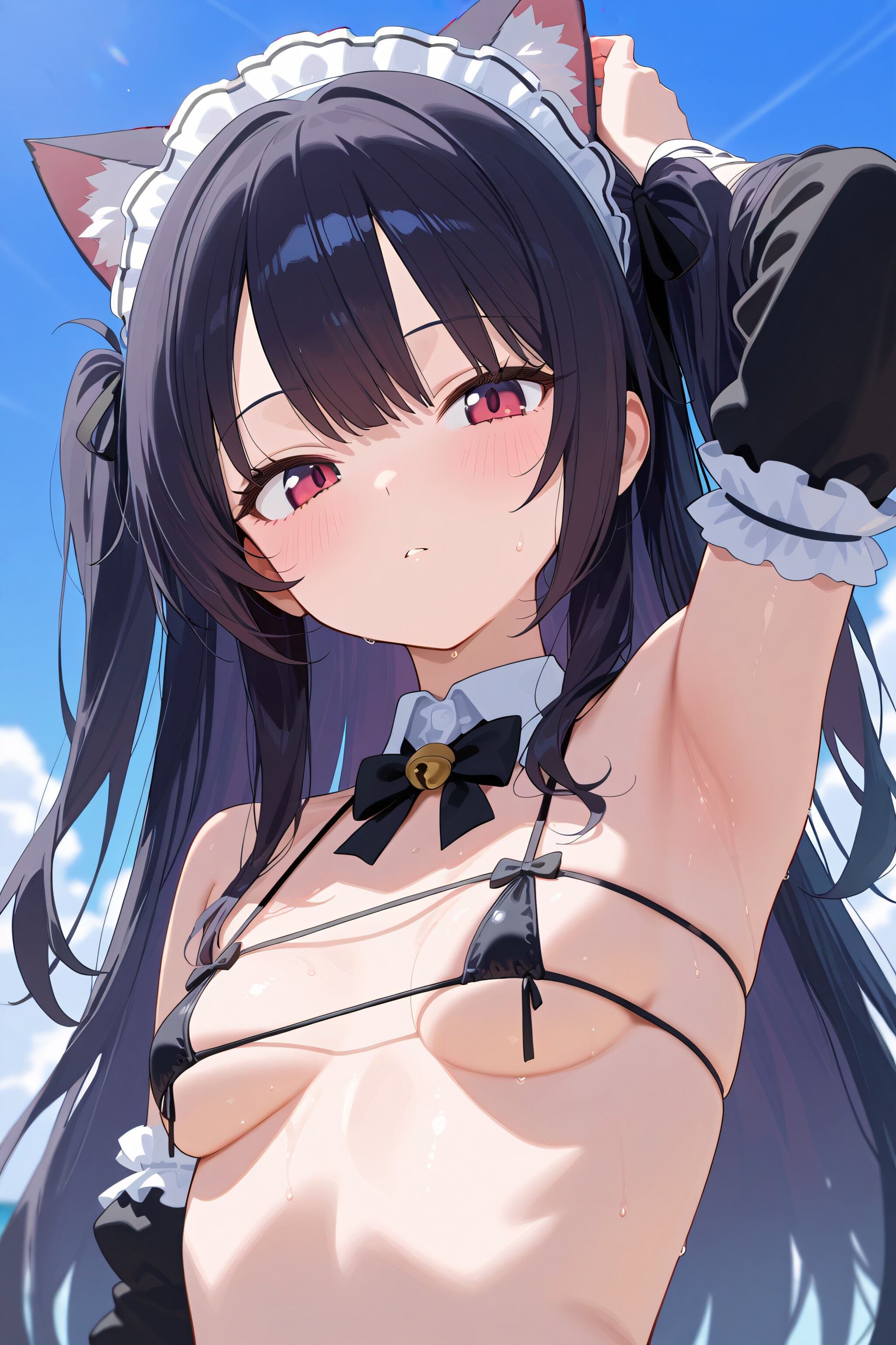 猫耳メイドの休息