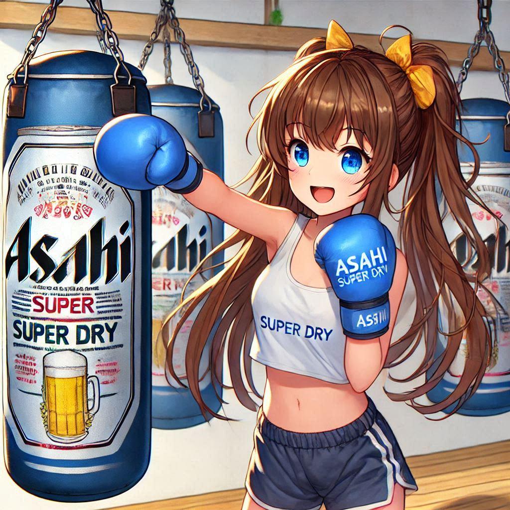 サンドバッグを殴る小さな女の子 | の人気AIイラスト・グラビア