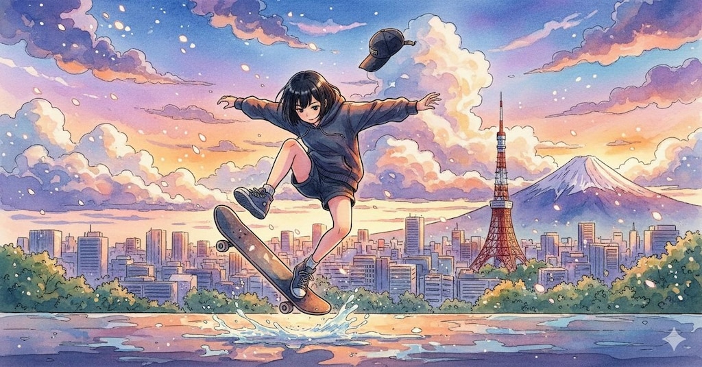 街と水たまり、少女261