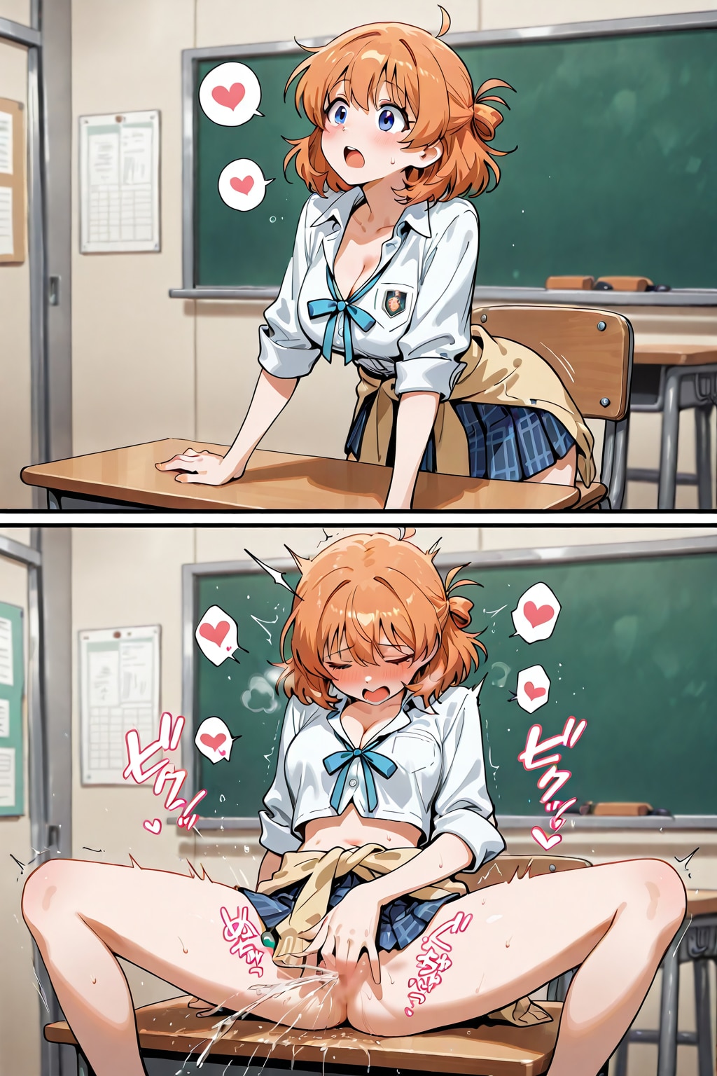 クラスで人気のギャルが放課後、僕の机に座っているからどうしたのかなと思ってみていたら・・・