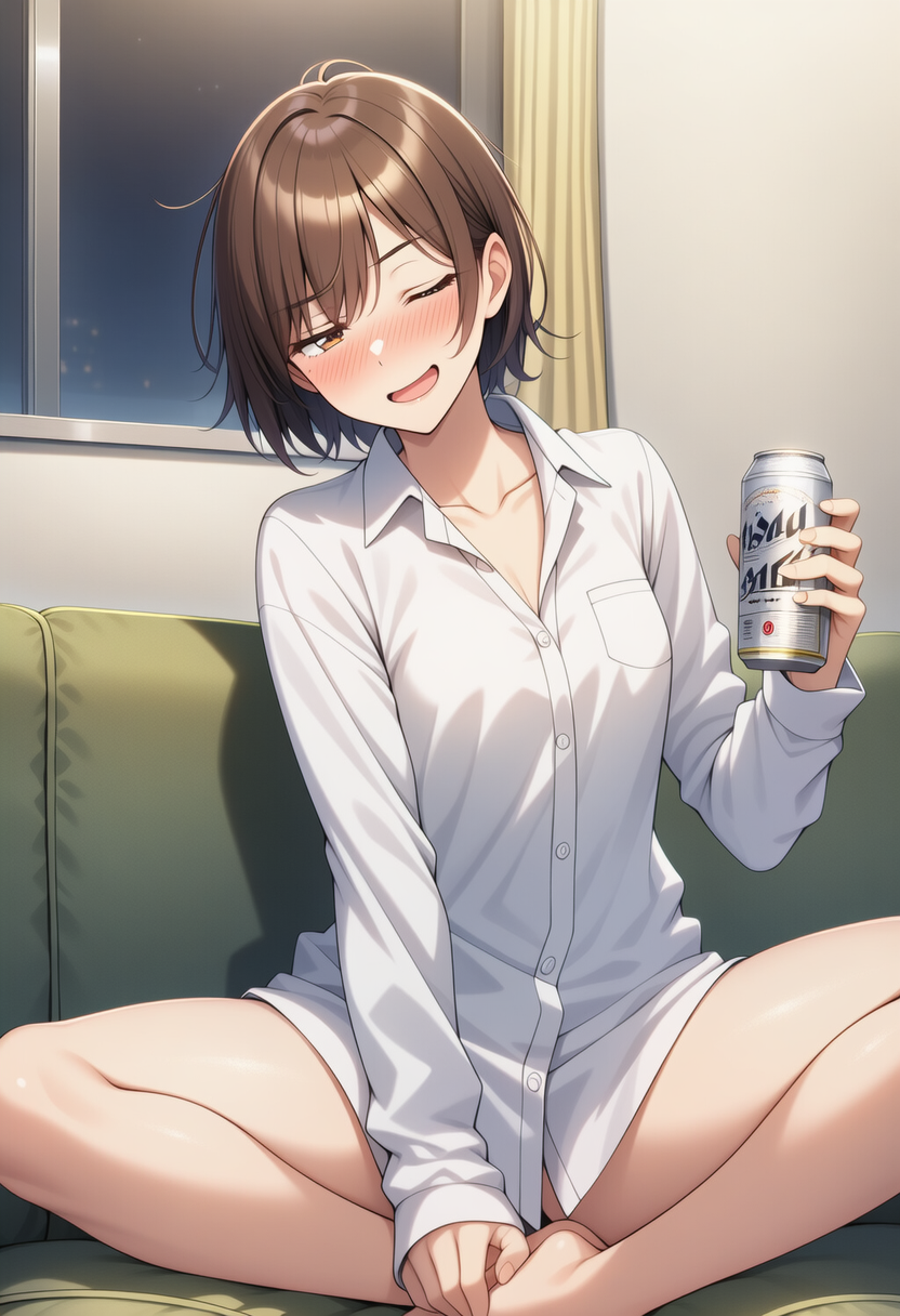 あんたこういう格好が好きなんだ？してあげるけど今日は好きなだけ飲ませてもらうからね♪