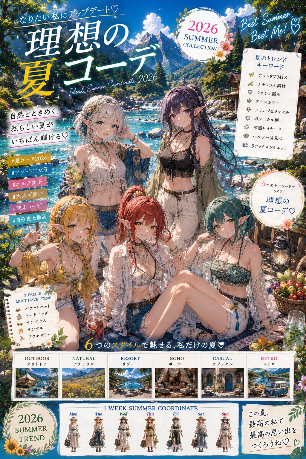 エルフ女子の夏コーデ2026