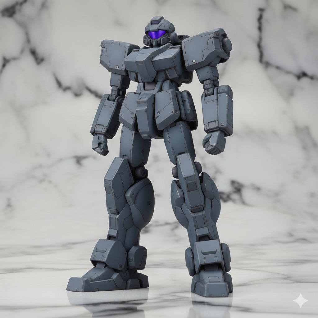 AIガチャ戦機　低予算低運用インフラ組織向け 量産型支援戦機　立ち絵＆フィギア