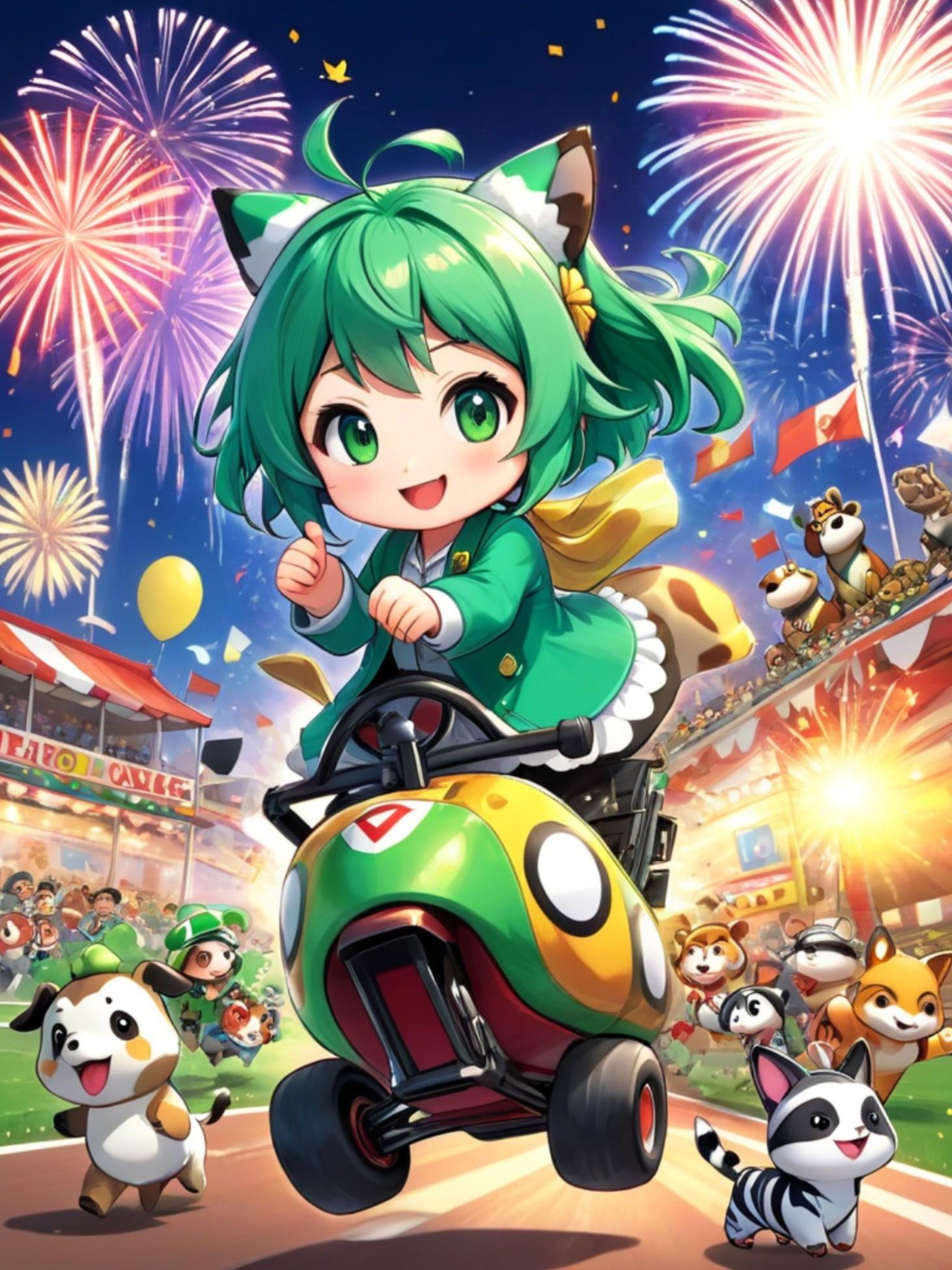 緑髪ちゃんがのってます