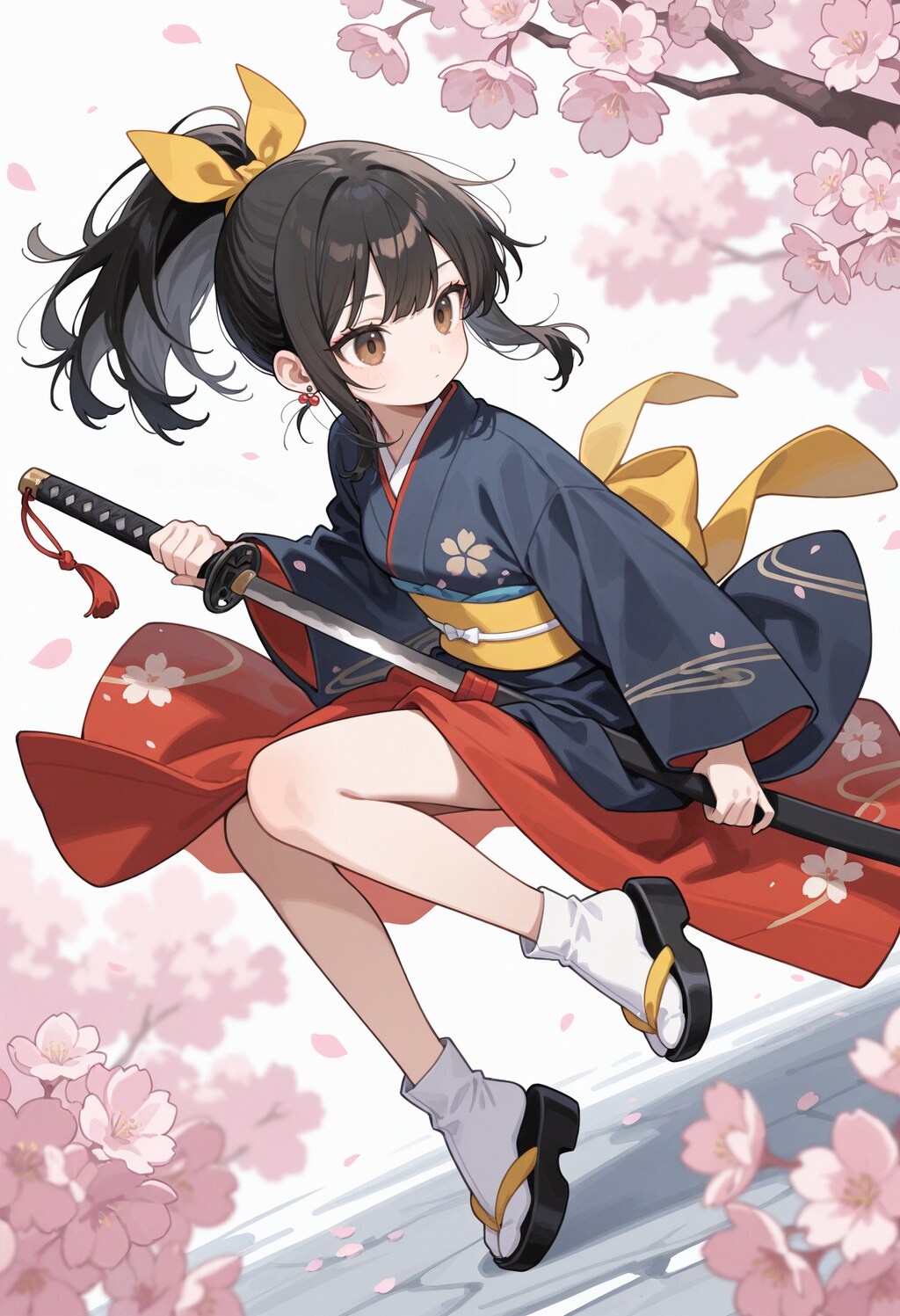 抜刀着物少女