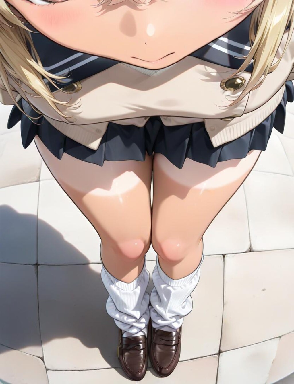 スパッツ焼けのJKちゃん。