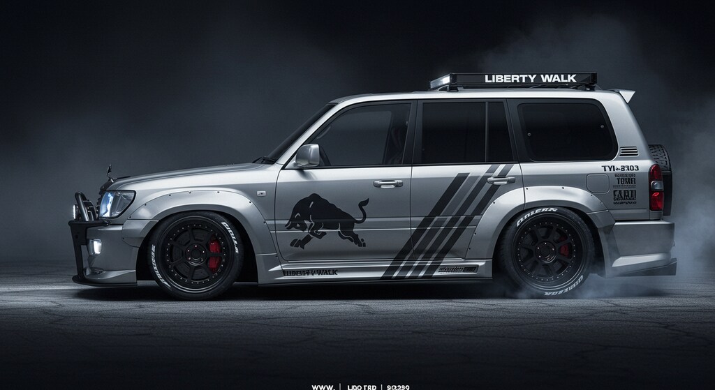 リバティーウォークランドクルーザー70のドリ車