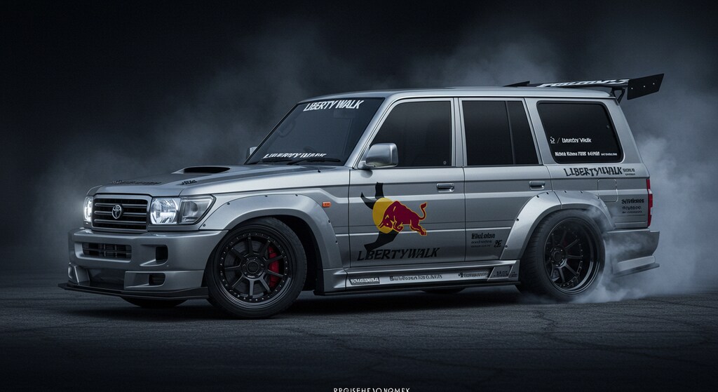 リバティーウォークランドクルーザー70のドリ車