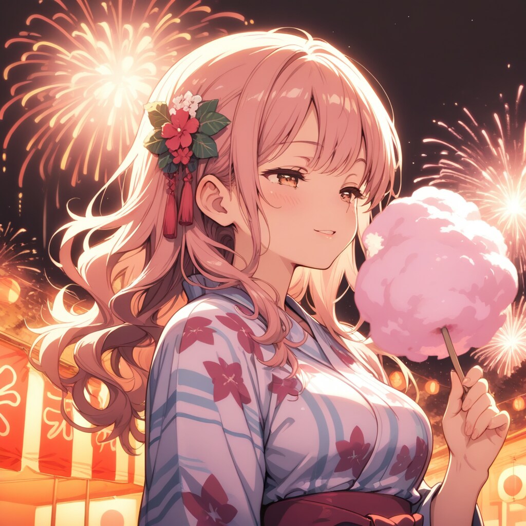 夏祭りのひととき_LARIMAR | の人気AIイラスト・グラビア