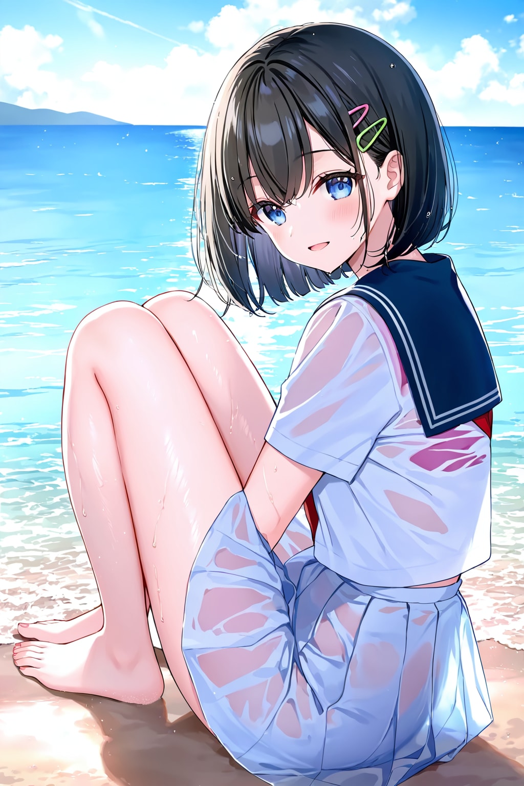 セーラー服と砂浜(LILAC)(48)