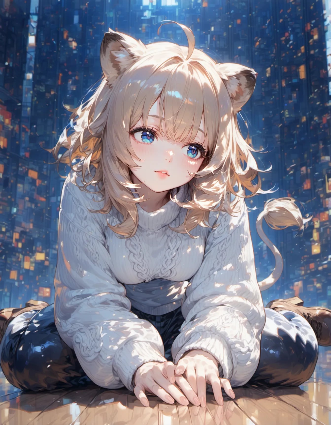 Cozy Cat in the High-Rise | の人気AIイラスト・グラビア