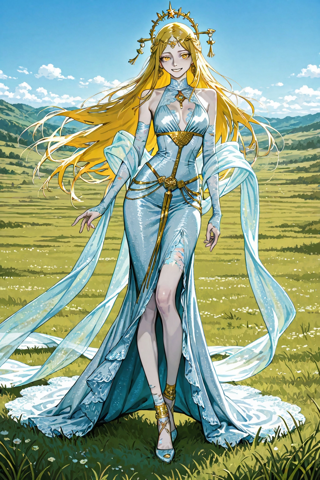 シルクのロングドレス | の人気AIイラスト・グラビア