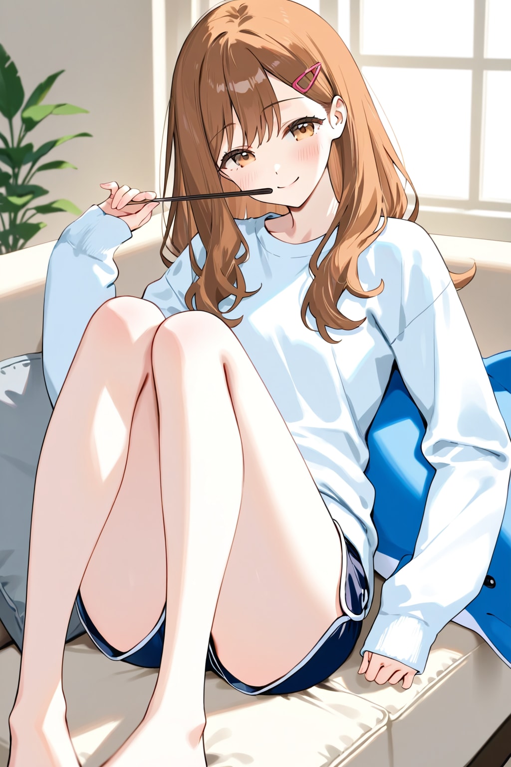 リビングの強打者！？ #ポッキーがバット